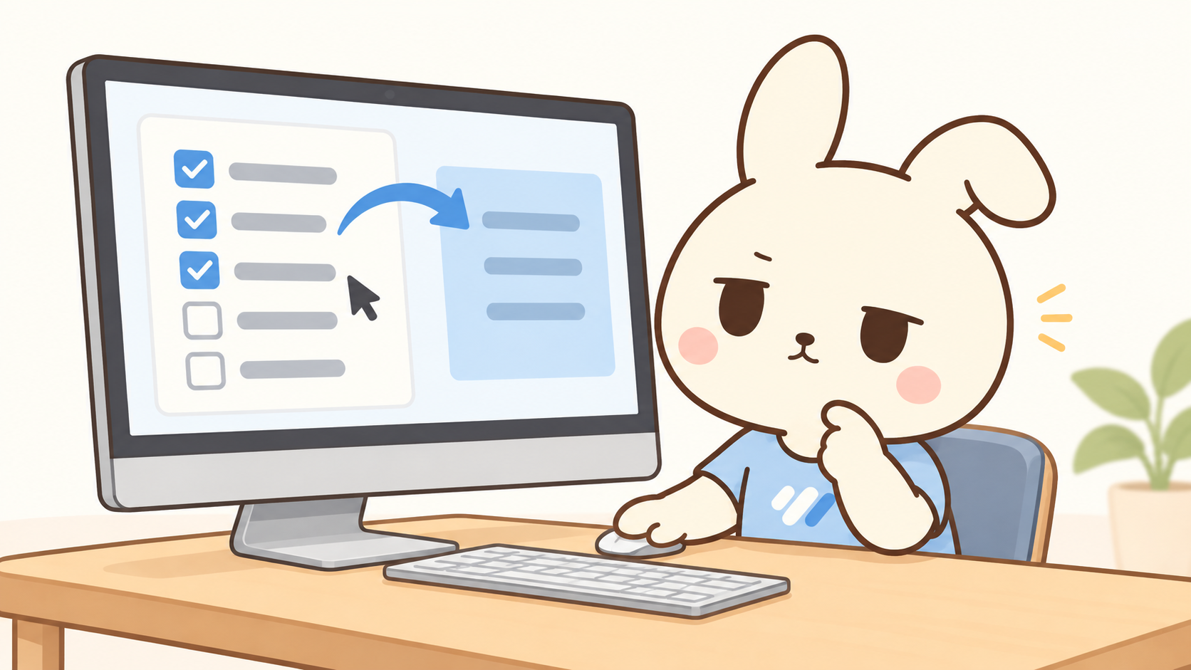チェックボックスの画面を前に使いやすい操作を考えるのん